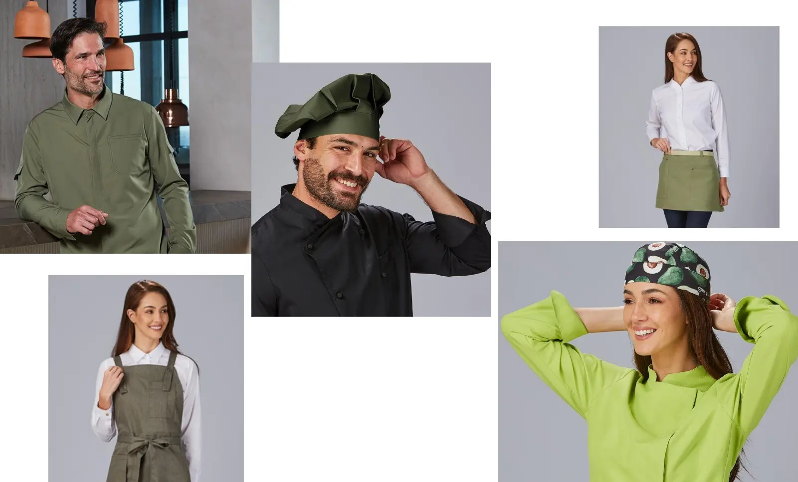 Uniformes para cocina y sala.